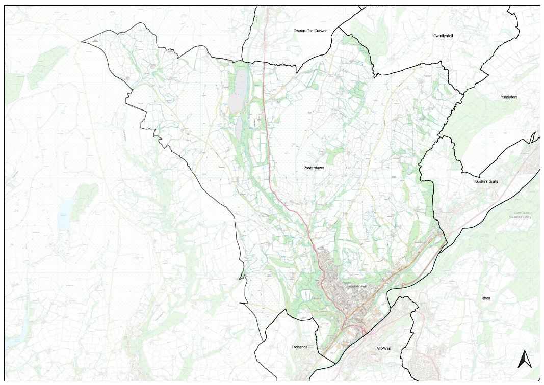 Pontardawe Ward Map